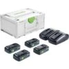 Festool Laddpaket SYS 18V 4x4,0/TCL 6 DUO -Festool Festool Laddpaket SYS 18V 4x4 0 TCL 6 DUO